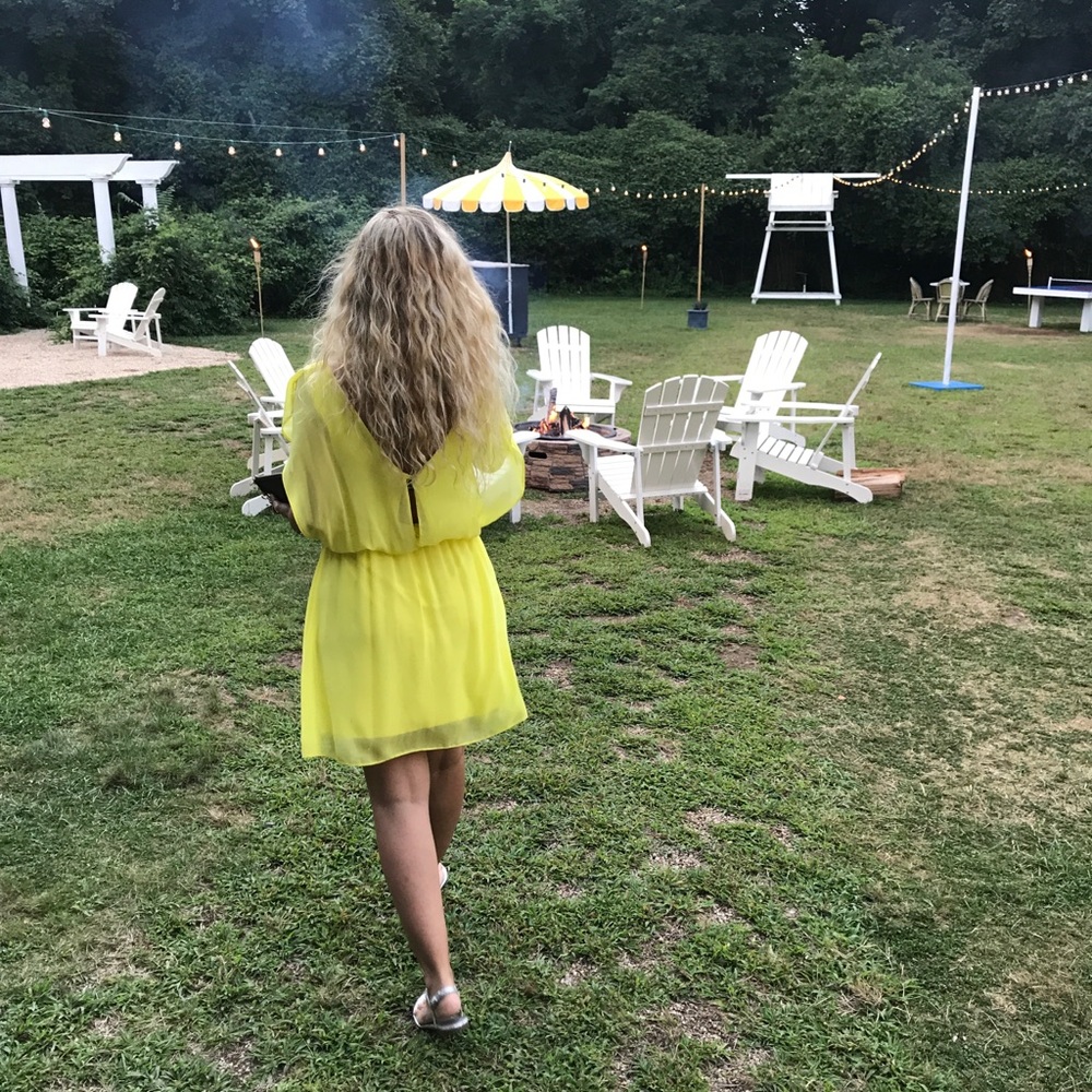 Stunning Yellow 213 Silk Dress - Picture 6 of 7